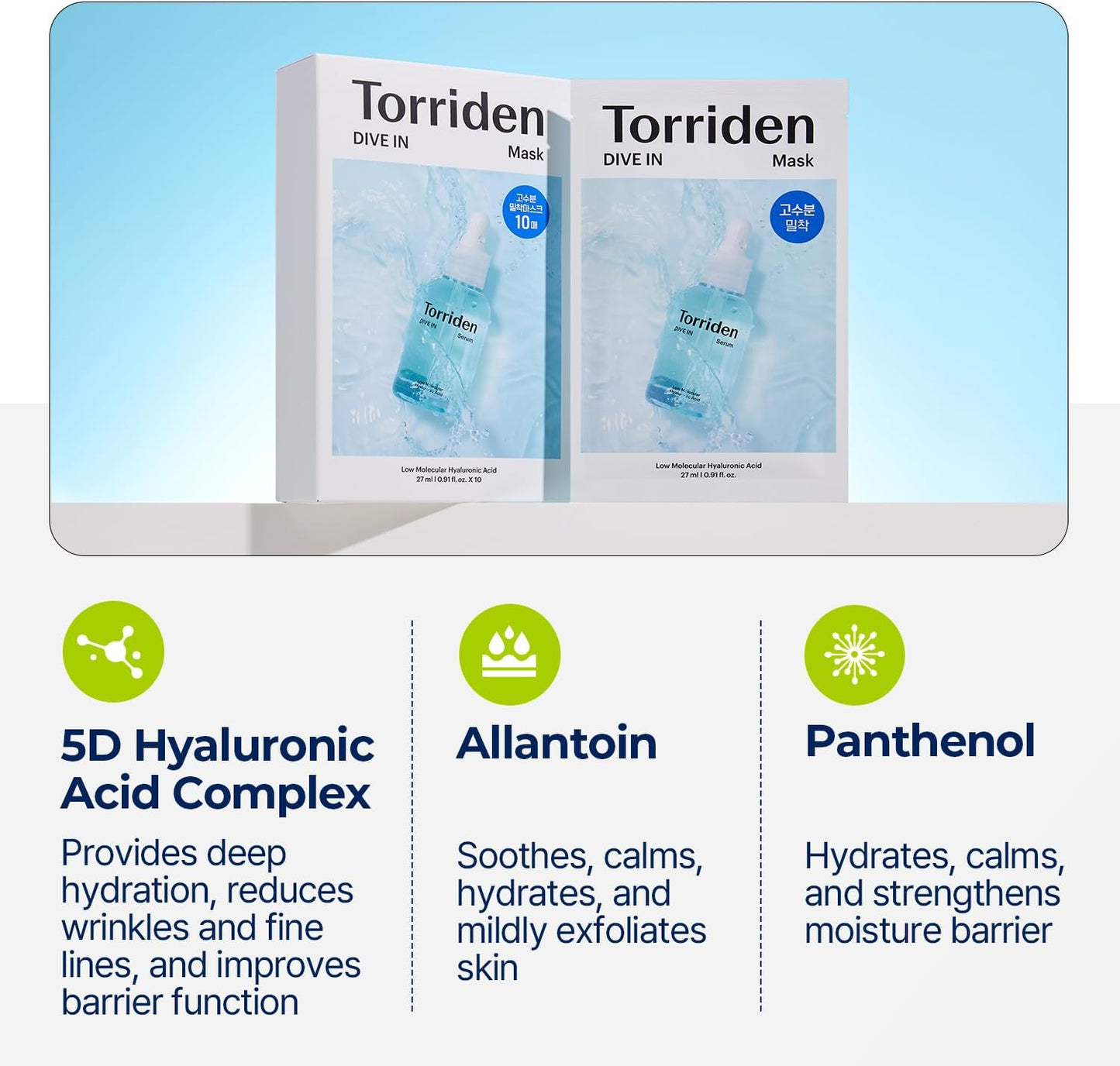 Torriden Dive In Hyaluronic Acid Mask Set - Pack of 10