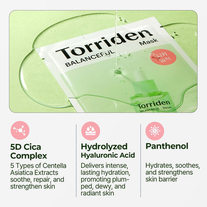 Ingredients Torriden Balanceful Cica Mask