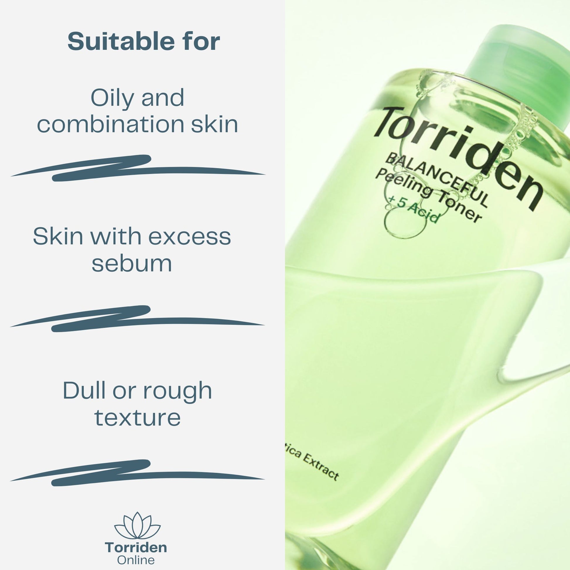 Torriden Balanceful Peeling Toner Skin Types