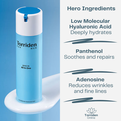 Torriden Dive in for Men All in One Ingredients