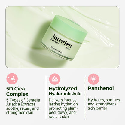 Torriden Balanceful Cica Soothing Cream Ingredients